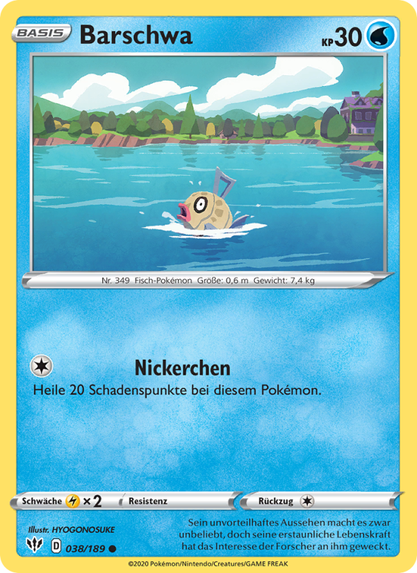 Barschwa 38 — Darkness Ablaze (German Pokémon TCG card)
