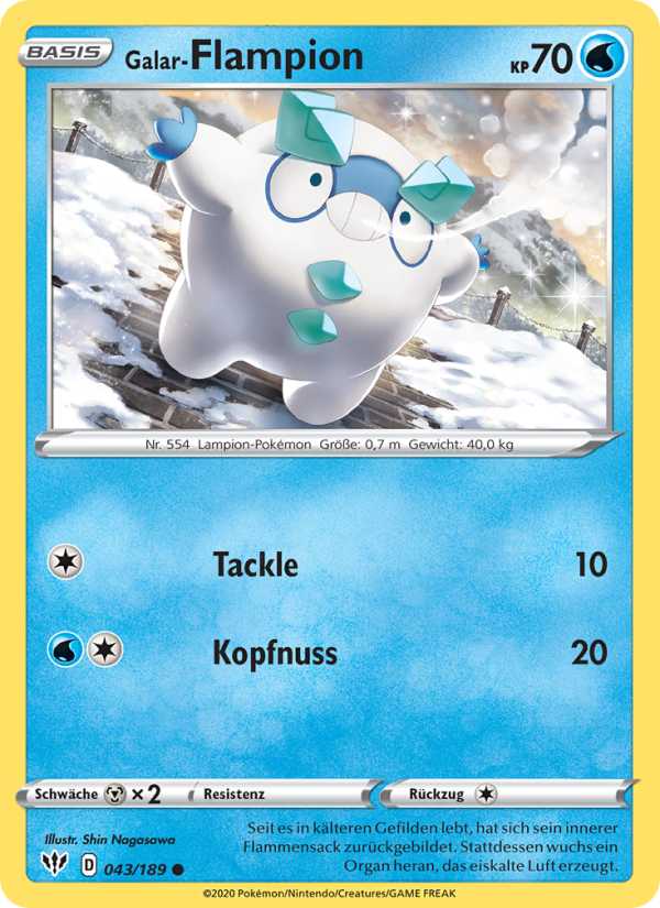 Galar-Flampion 43 — Darkness Ablaze (German Pokémon TCG card)