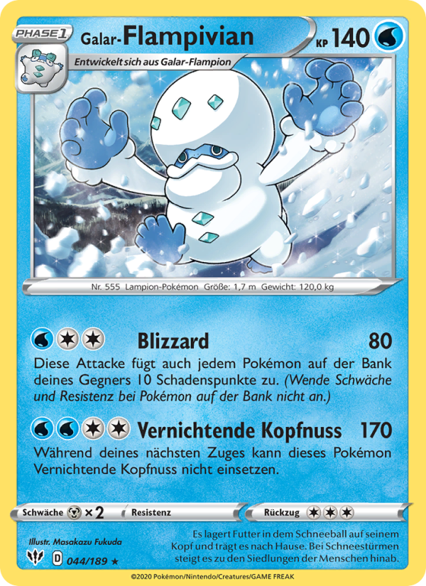 Galar-Flampivian 44 — Darkness Ablaze (German Pokémon TCG card)
