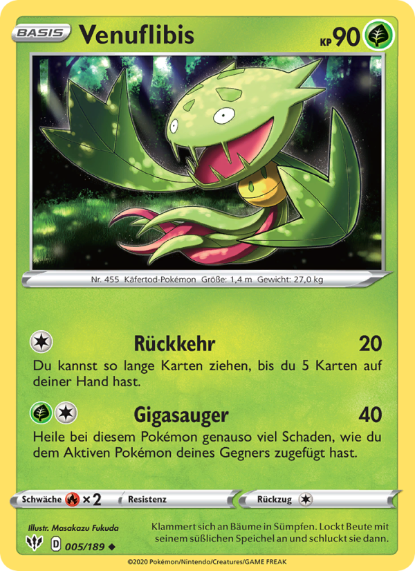 Venuflibis 5 — Darkness Ablaze (German Pokémon TCG card)