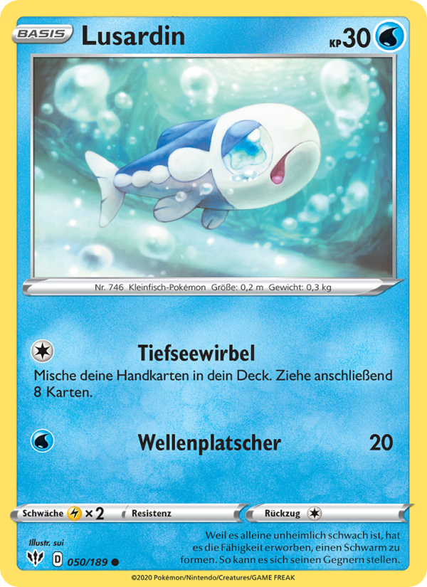 Lusardin 50 — Darkness Ablaze (German Pokémon TCG card)