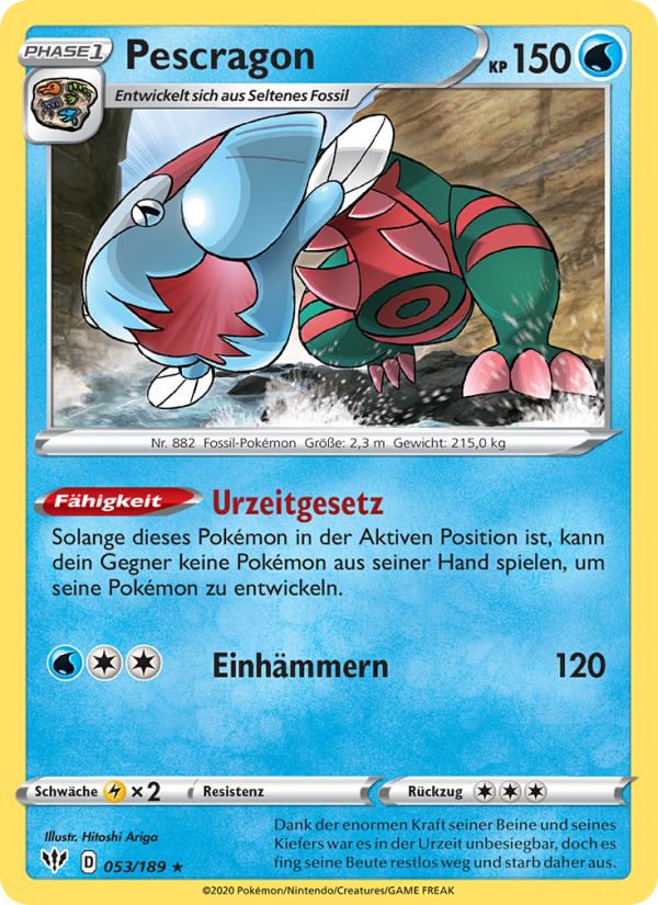 Pescragon 53 — Darkness Ablaze (German Pokémon TCG card)