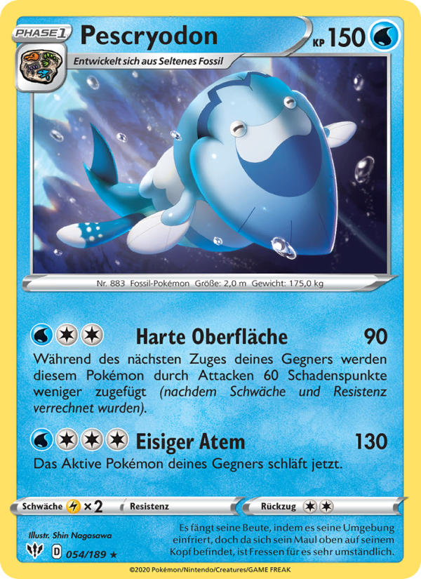 Pescryodon 54 — Darkness Ablaze (German Pokémon TCG card)