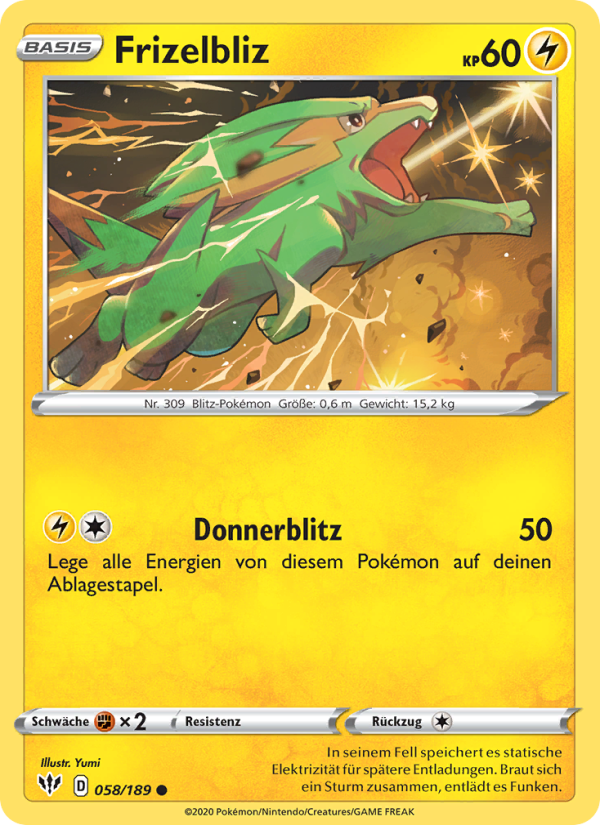 Frizelbliz 58 — Darkness Ablaze (German Pokémon TCG card)