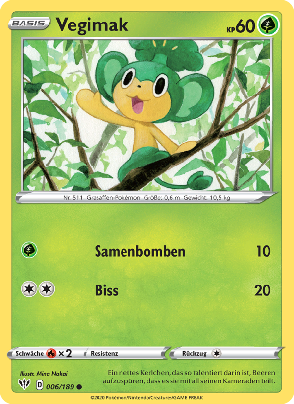 Vegimak 6 — Darkness Ablaze (German Pokémon TCG card)