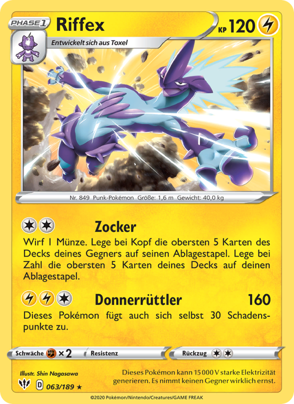 Riffex 63 — Darkness Ablaze (German Pokémon TCG card)
