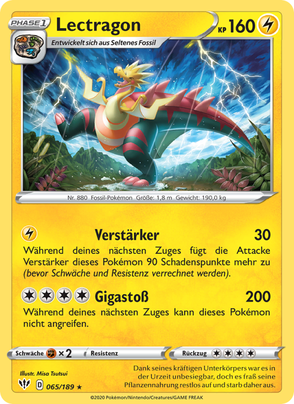 Lectragon 65 — Darkness Ablaze (German Pokémon TCG card)