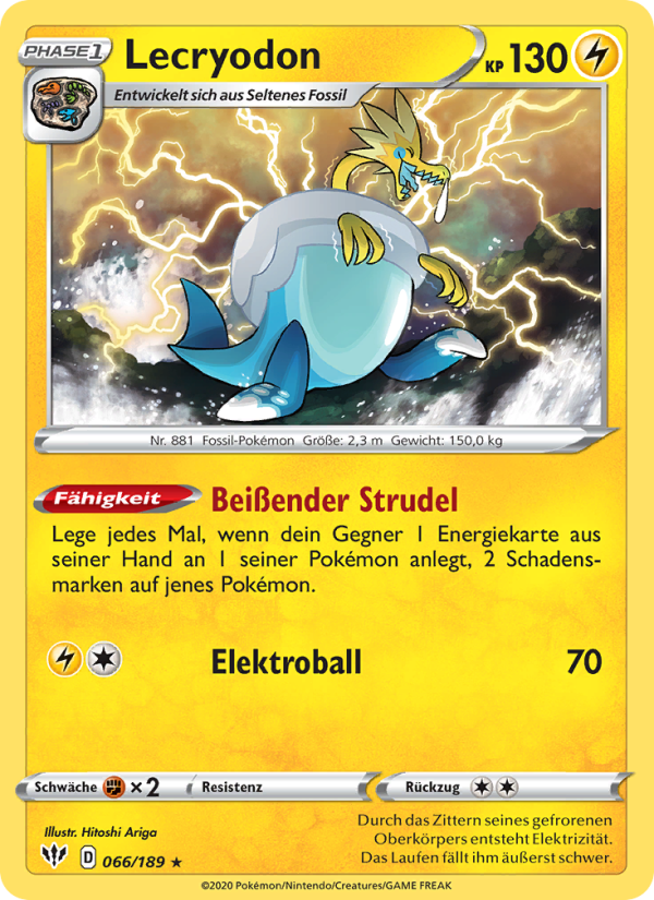 Lecryodon 66 — Darkness Ablaze (German Pokémon TCG card)