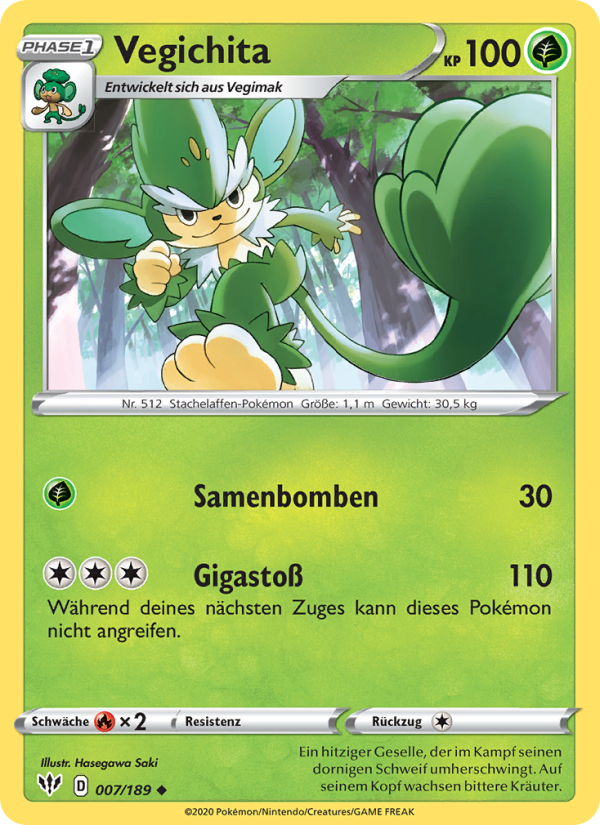 Vegichita 7 — Darkness Ablaze (German Pokémon TCG card)