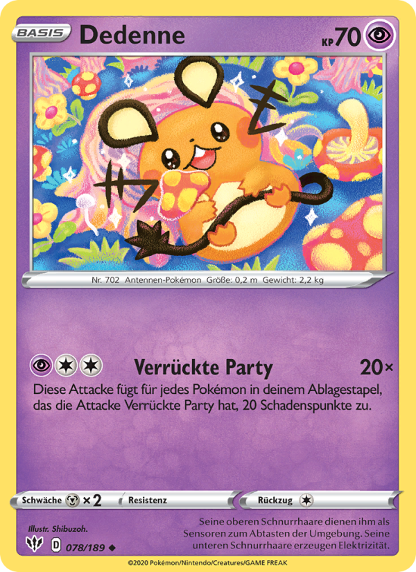 Dedenne 78 — Darkness Ablaze (German Pokémon TCG card)