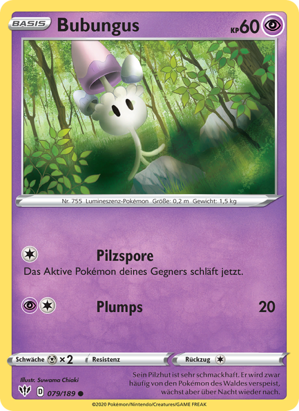 Bubungus 79 — Darkness Ablaze (German Pokémon TCG card)