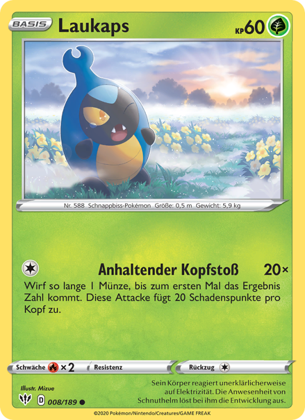 Laukaps 8 — Darkness Ablaze (German Pokémon TCG card)