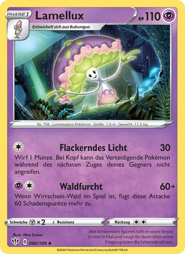 Lamellux 80 — Darkness Ablaze (German Pokémon TCG card)