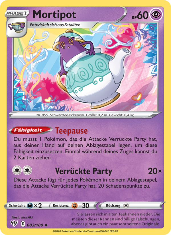 Mortipot 83 — Darkness Ablaze (German Pokémon TCG card)