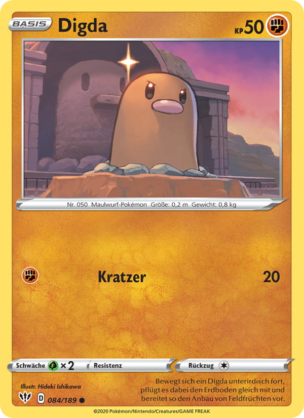 Digda 84 — Darkness Ablaze (German Pokémon TCG card)