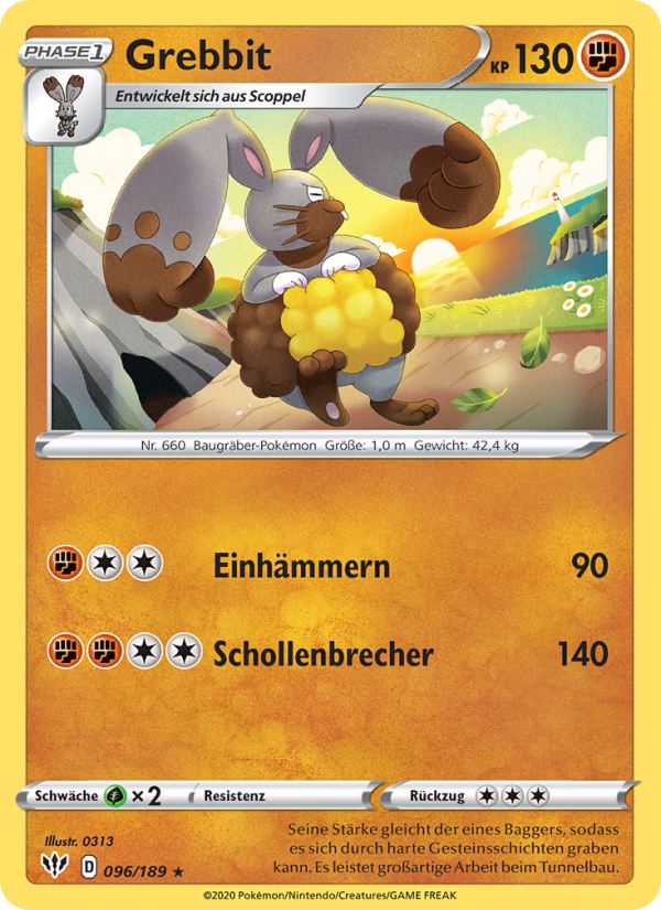 Grebbit 96 — Darkness Ablaze (German Pokémon TCG card)