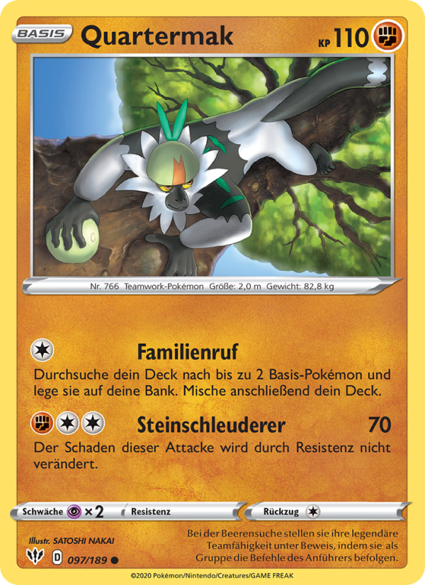 Quartermak 97 — Darkness Ablaze (German Pokémon TCG card)