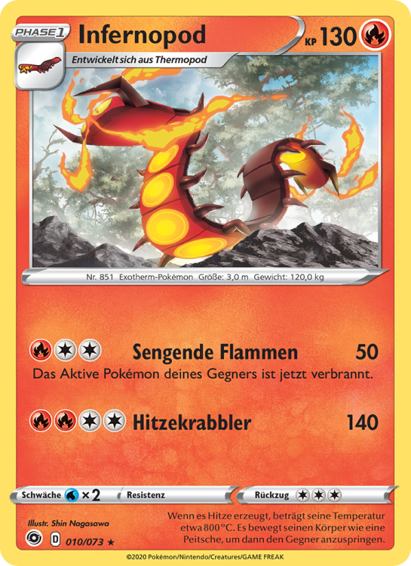 Infernopod 10 — Weg des Champs (German Pokémon TCG card)