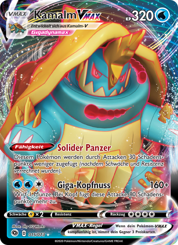 Kamalm VMAX 15 — Weg des Champs (German Pokémon TCG card)