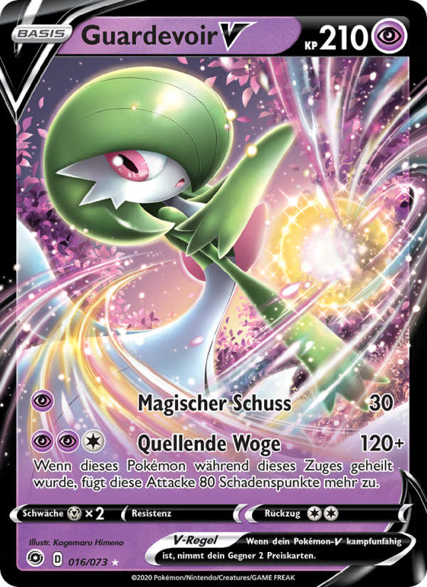 Guardevoir V 16 — Weg des Champs (German Pokémon TCG card)