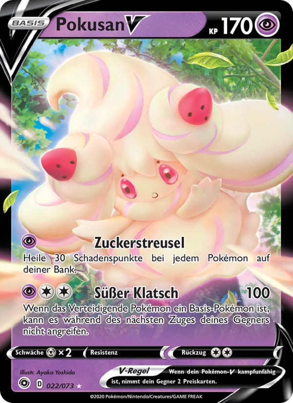Pokusan V 22 — Weg des Champs (German Pokémon TCG card)