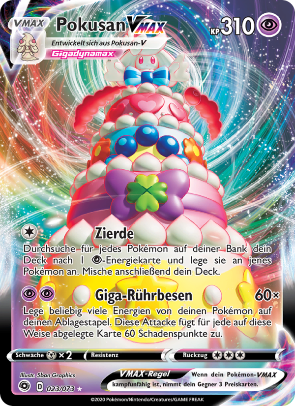 Pokusan VMAX 23 — Weg des Champs (German Pokémon TCG card)