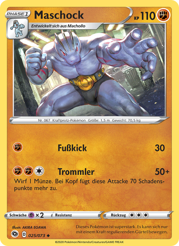 Maschock 25 — Weg des Champs (German Pokémon TCG card)
