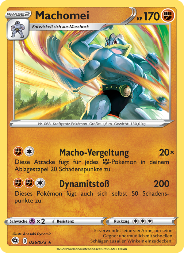 Machomei 26 — Weg des Champs (German Pokémon TCG card)