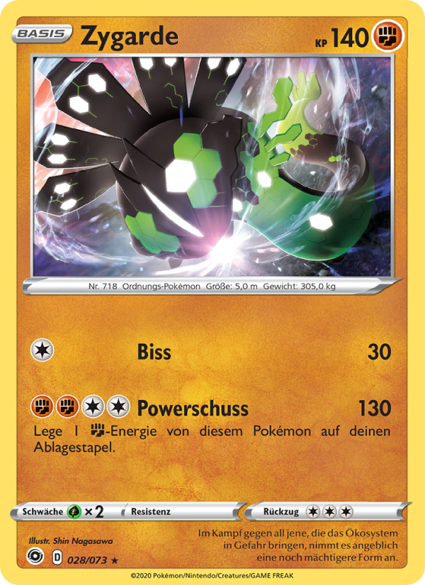 Zygarde 28 — Weg des Champs (German Pokémon TCG card)