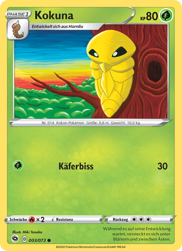 Kokuna 3 — Weg des Champs (German Pokémon TCG card)