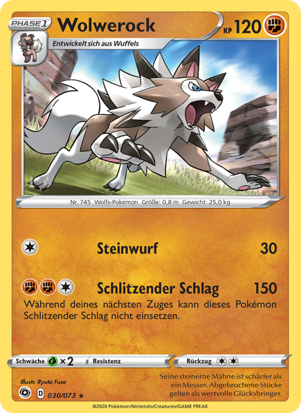 Wolwerock 30 — Weg des Champs (German Pokémon TCG card)