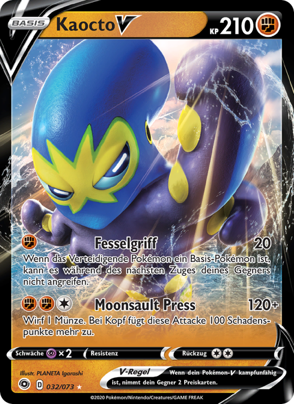 Kaocto V 32 — Weg des Champs (German Pokémon TCG card)