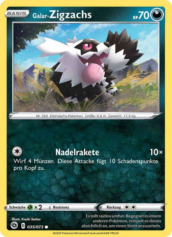Galar-Zigzachs 35 — Weg des Champs (German Pokémon TCG card)