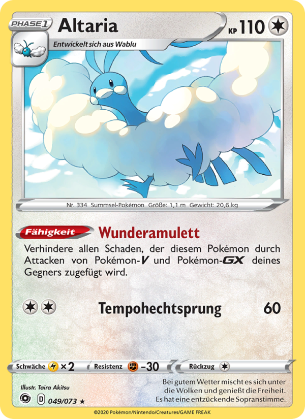 Altaria 49 — Weg des Champs (German Pokémon TCG card)