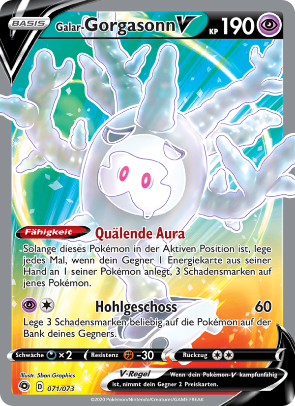 Galar-Gorgasonn V 71 — Weg des Champs (German Pokémon TCG card)