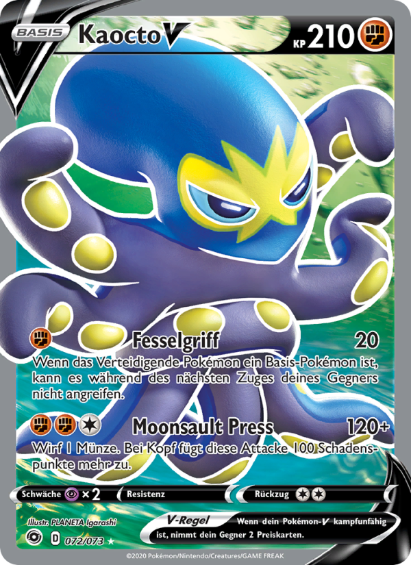 Kaocto V 72 — Weg des Champs (German Pokémon TCG card)
