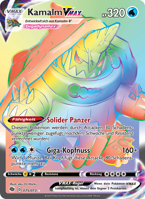 Kamalm VMAX 75 — Weg des Champs (German Pokémon TCG card)