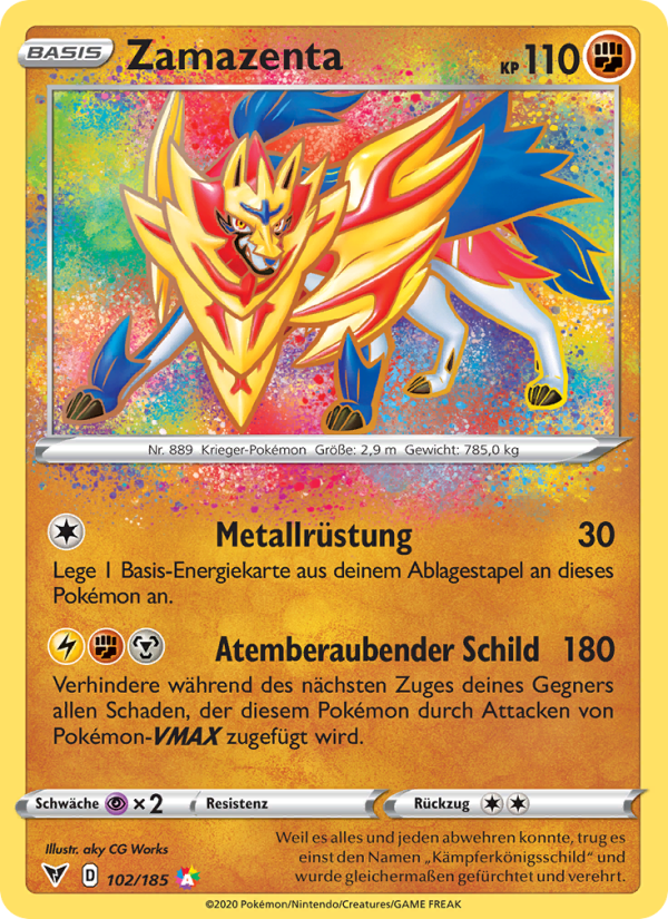 Zamazenta 102 — Vivid Voltage (German Pokémon TCG card)