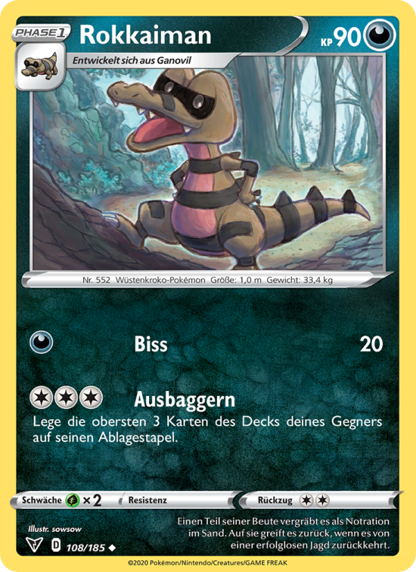 Rokkaiman 108 — Vivid Voltage (German Pokémon TCG card)