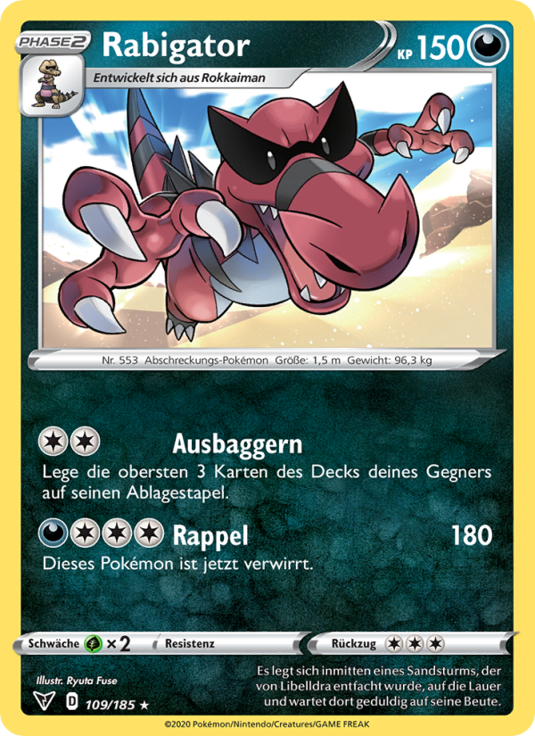 Rabigator 109 — Vivid Voltage (German Pokémon TCG card)