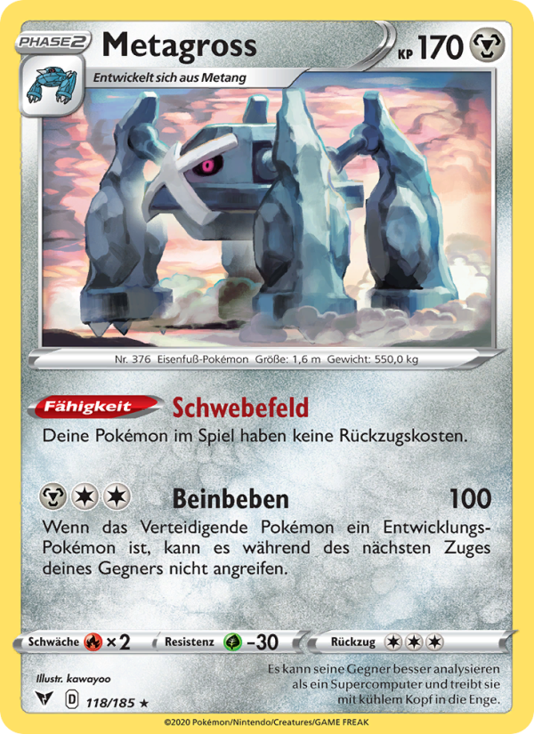 Metagross 118 — Vivid Voltage (German Pokémon TCG card)