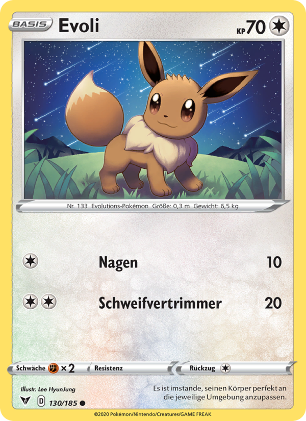 Evoli 130 — Vivid Voltage (German Pokémon TCG card)