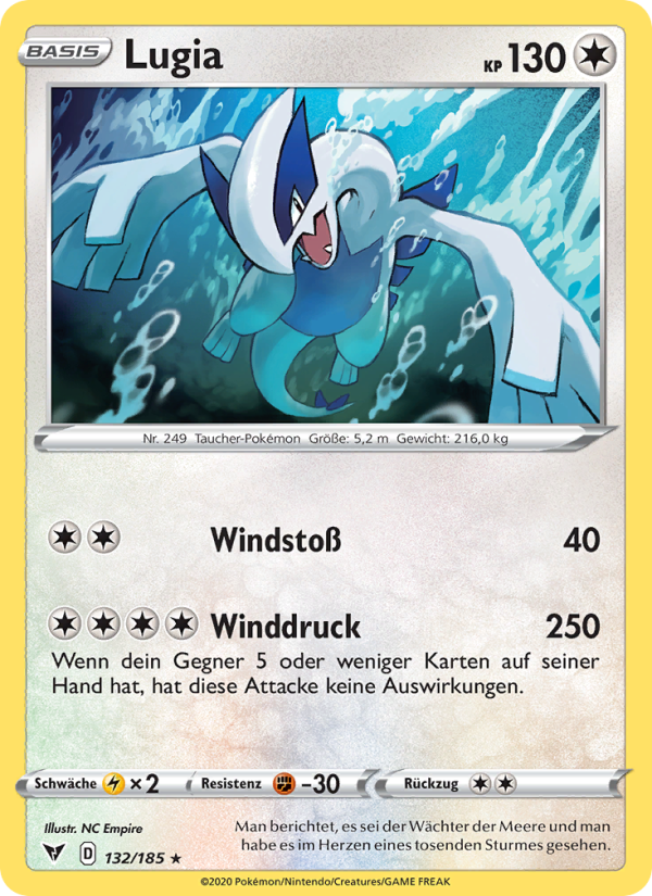Lugia 132 — Vivid Voltage (German Pokémon TCG card)