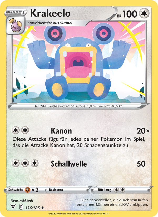 Krakeelo 136 — Vivid Voltage (German Pokémon TCG card)