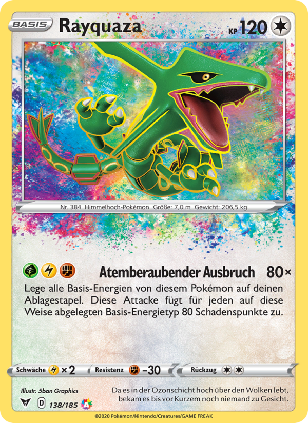 Rayquaza 138 — Vivid Voltage (German Pokémon TCG card)