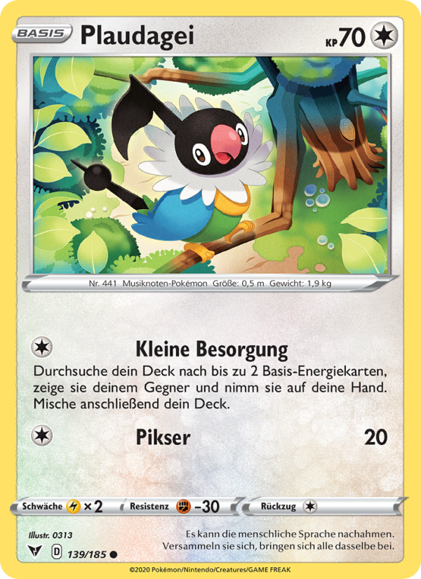 Plaudagei 139 — Vivid Voltage (German Pokémon TCG card)