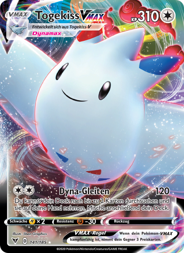 Togekiss VMAX 141 — Vivid Voltage (German Pokémon TCG card)