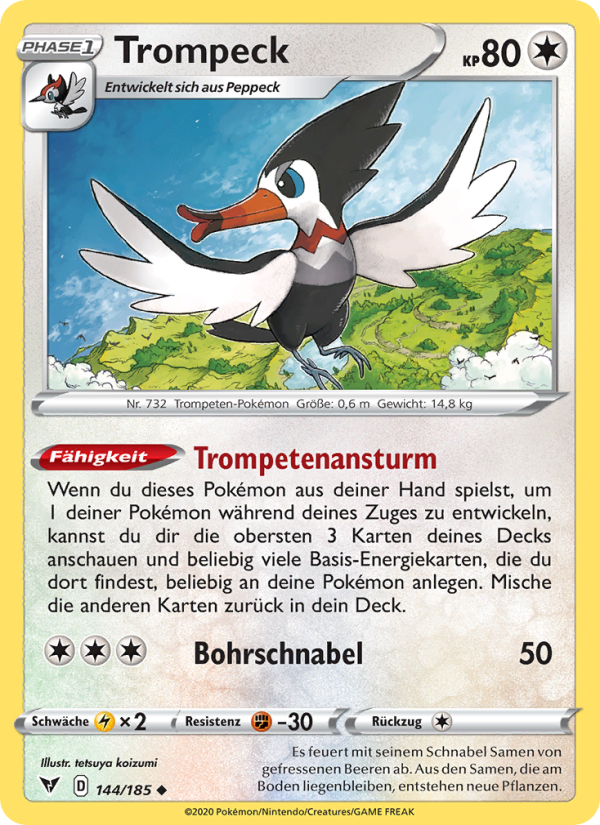 Trompeck 144 — Vivid Voltage (German Pokémon TCG card)