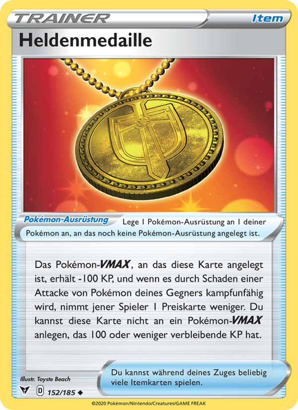 Heldenmedaille 152 — Vivid Voltage (German Pokémon TCG card)