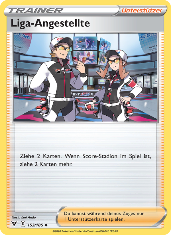 Liga-Angestellte 153 — Vivid Voltage (German Pokémon TCG card)